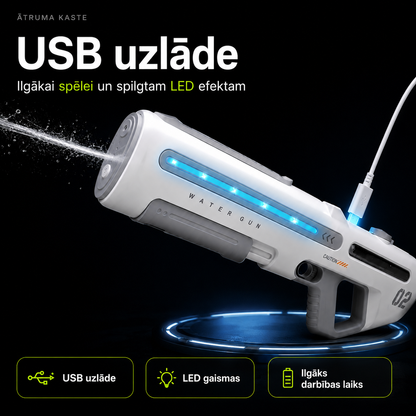 Ūdens Blasteris – Elektriskā LED ūdens pistole